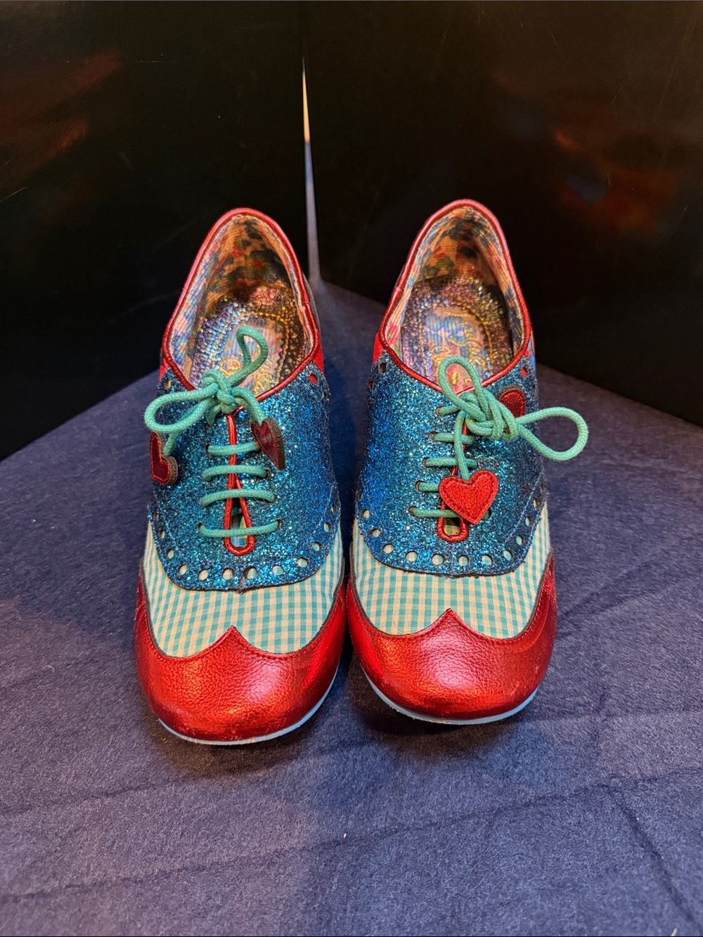 Irregular choice - Clara Bow - red and blue - size 37